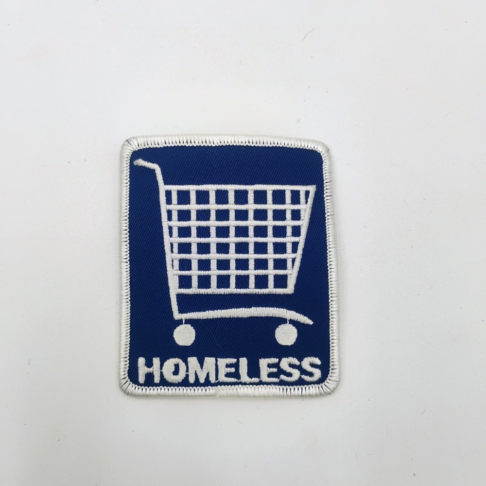 THC Clothing Darkside Homeless Shopping Cart Embroidered Iron On Patch VTG 90's